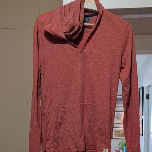 Lucky Brand Coral Long Sleeve Pullover With Hood